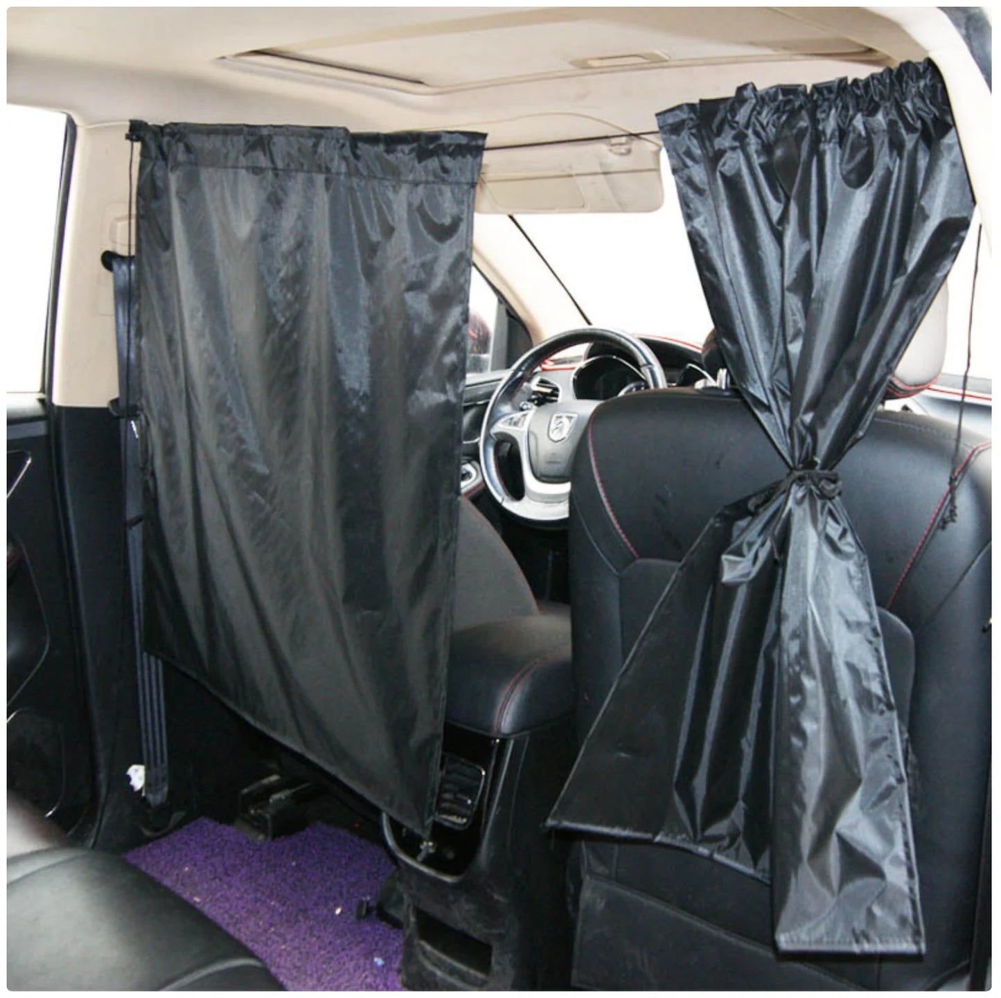 Car Rear Partition Curtain - Privacy Divider for Vehicles, UV Protection & Universal Fit