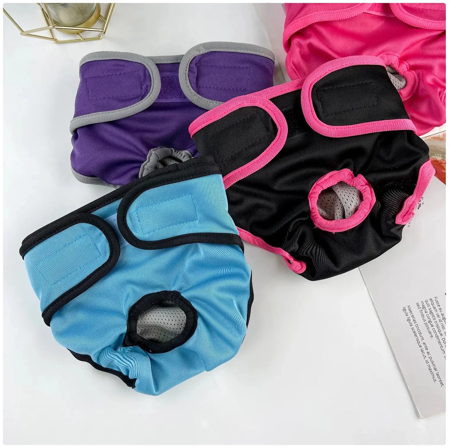 Reusable Female Dog Diaper - Adjustable Sanitary Pants for Dogs in Heat