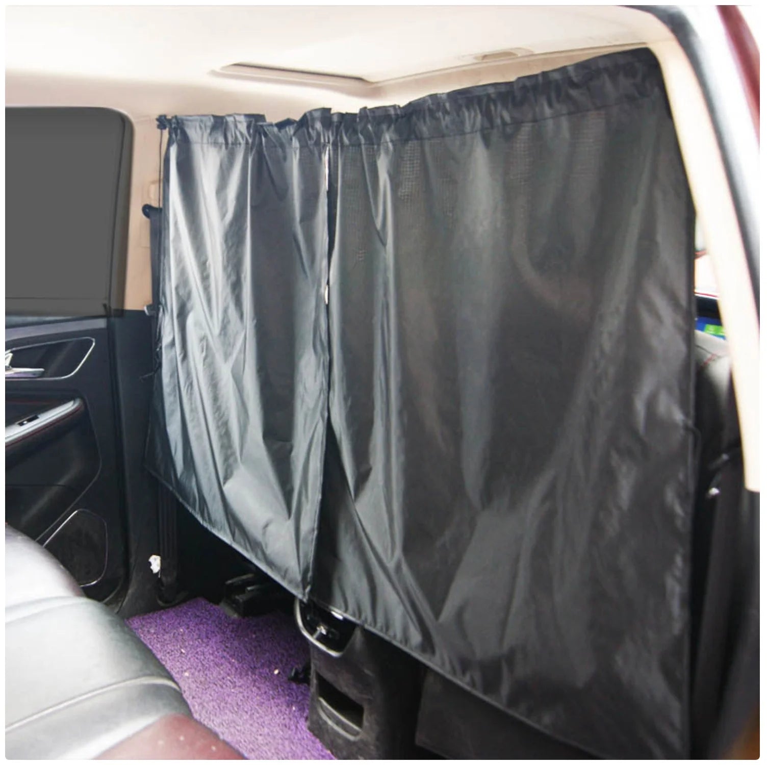 Car Rear Partition Curtain - Privacy Divider for Vehicles, UV Protection & Universal Fit