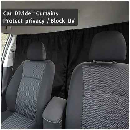 Car Rear Partition Curtain - Privacy Divider for Vehicles, UV Protection & Universal Fit